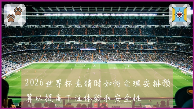 2026世界杯竞猜时如何合理安排预算以提高下注体验和安全性